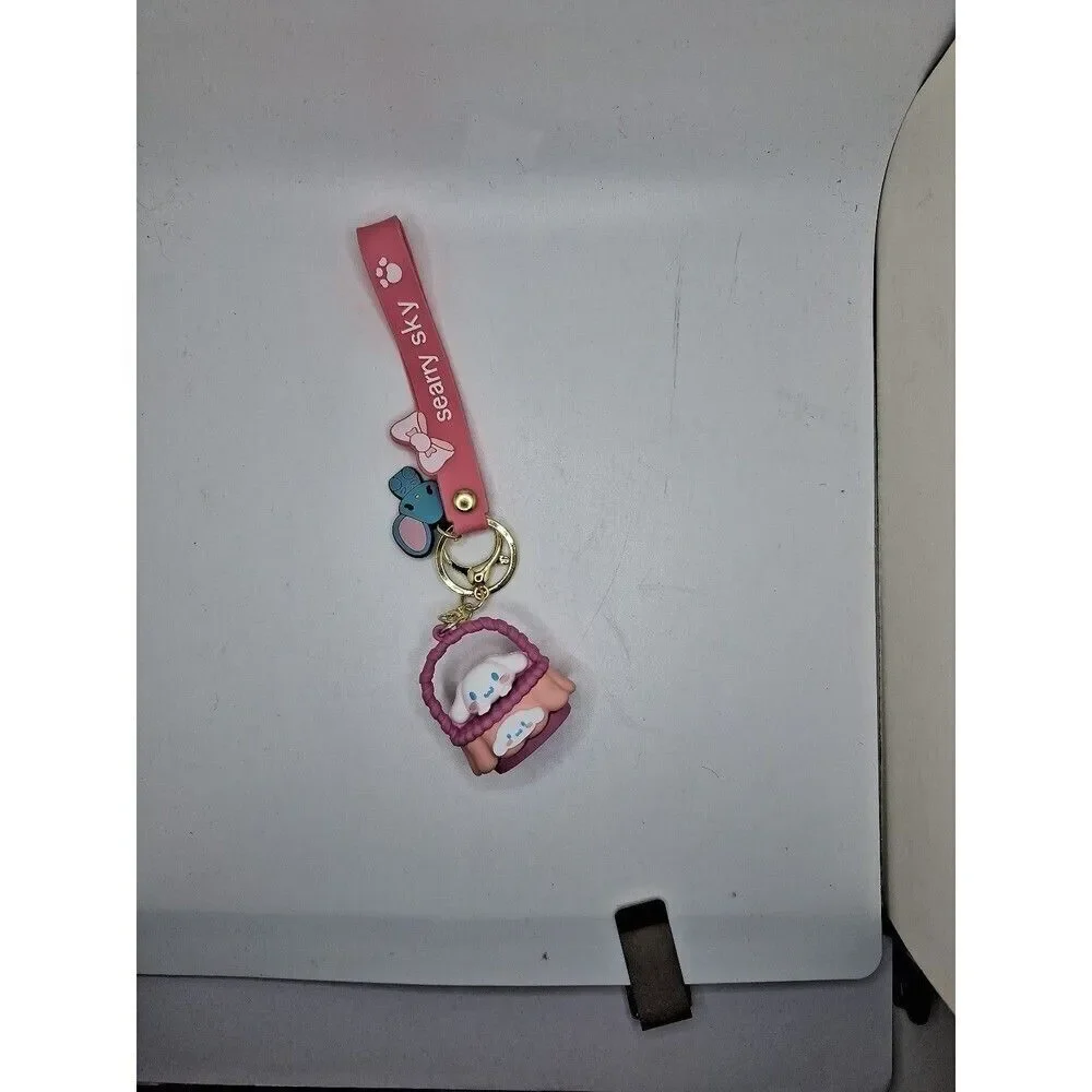 Sanrio cinnamonroll silicone wristlet keychain